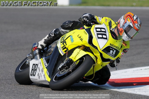 2008-05-11 Monza 0527 Superbike - Warm Up - Shuhei Aoyama - Honda CBR1000RR
